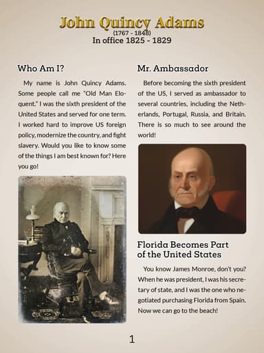 6. John Quincy Adams cover