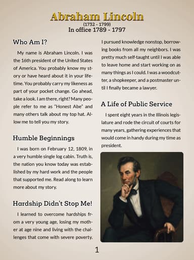 16. Abraham Lincoln cover
