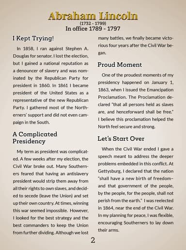 16. Abraham Lincoln cover