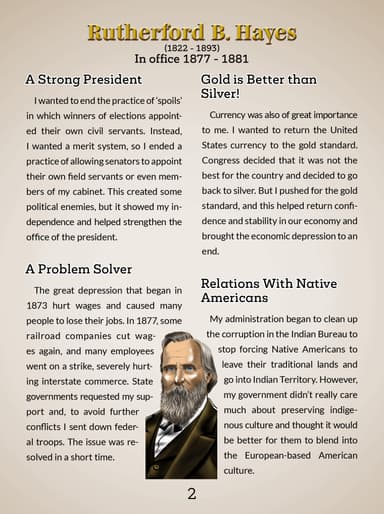 19. Rutherford B. Hayes cover