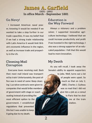 20. James Garfield cover
